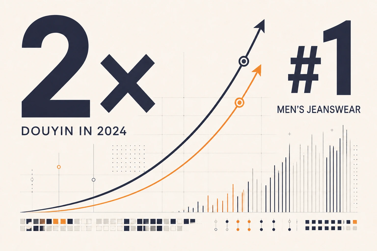Douyin doubled and number-one men's jeanswear data poster